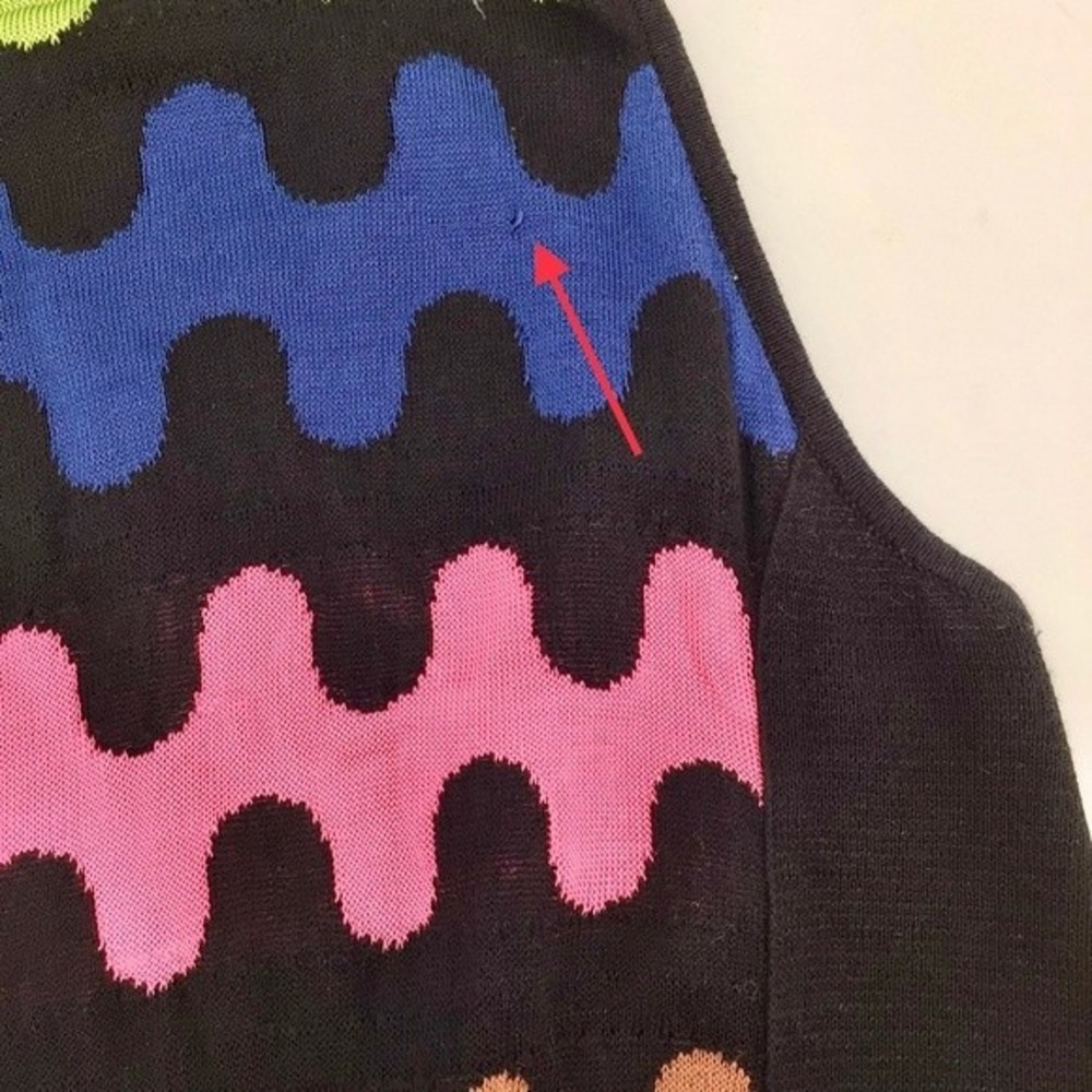M Missoni Women's Halter Puzzle Stripe Knit Squiggle A Line Dress US Size 2 - Picture 15 of 16